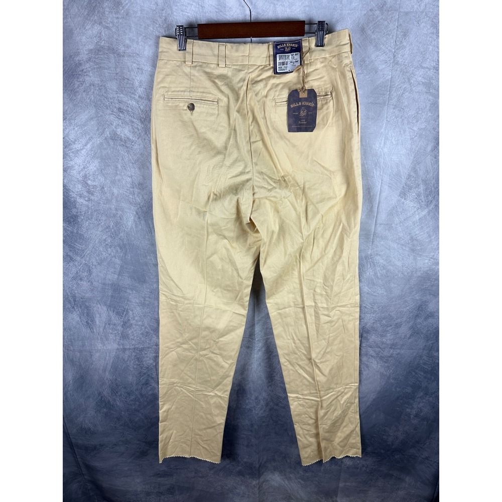 Bills Khakis Men Model 2 Pleated Standard Fit Khaki Tan Cotton Pants Size 33 NWT